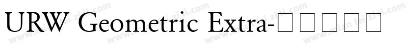 URW Geometric Extra字体转换